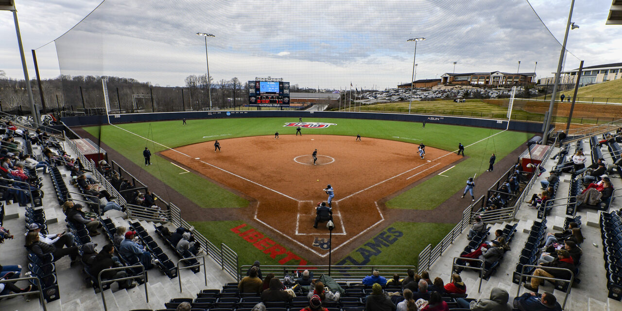 Liberty softball opens 12-0 in ASUN, sees 14 game win streak halted