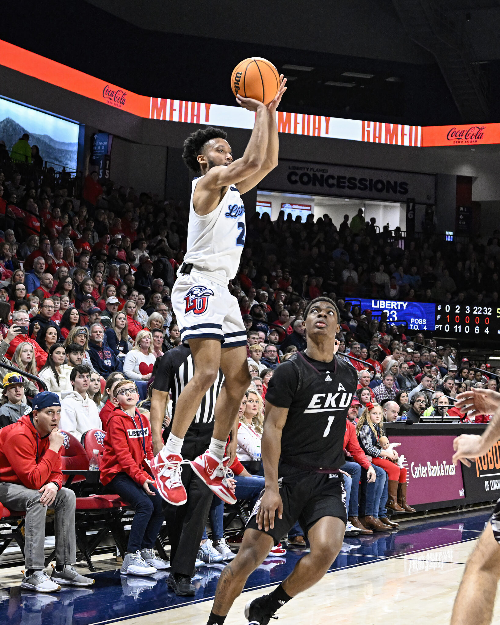 Liberty men’s basketball season photo gallery A Sea of Red