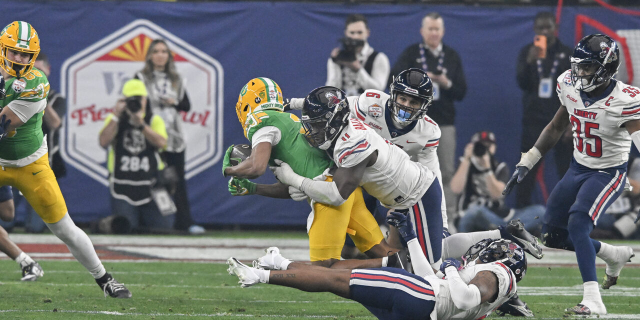 Liberty unable to slow down high powered Oregon offense, falls in Vrbo Fiesta Bowl