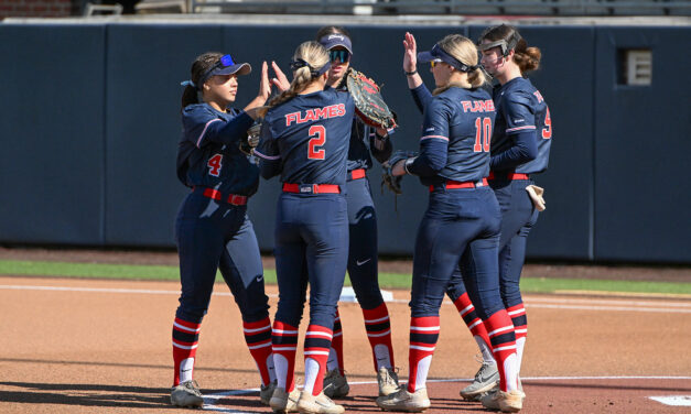Liberty softball secures series win in battle for first place