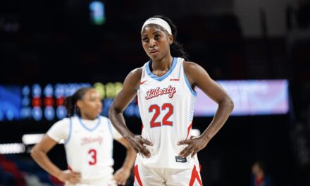 Liberty earns road split, Avery Mills injured